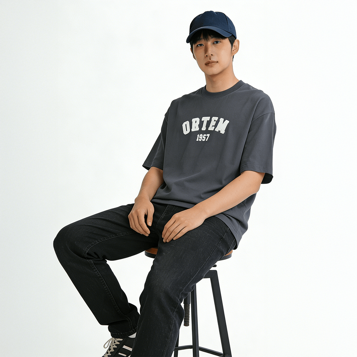 Ortem Logo Patch Oversized T-Shirt - Metro Singapore Departmental Store - Celebrating 69 Years in SG