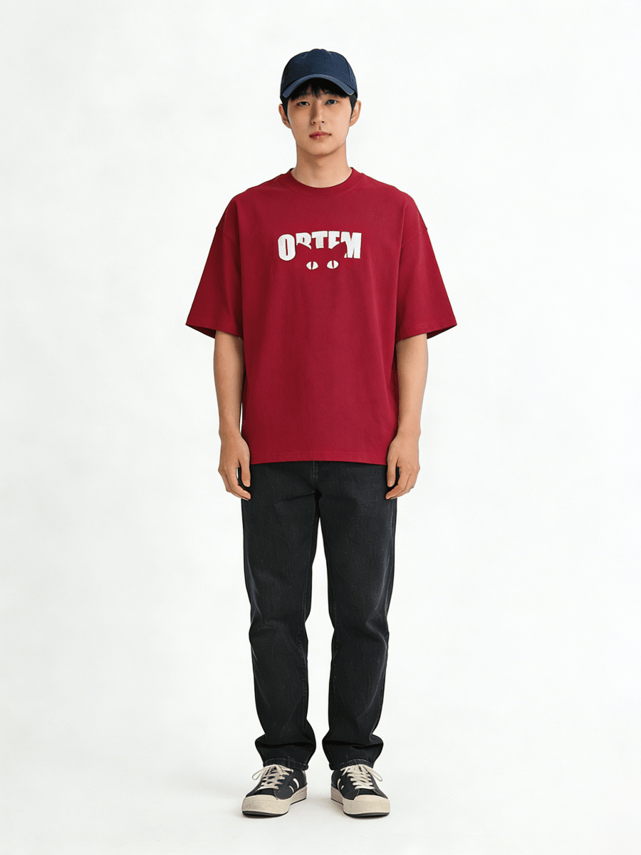 Ortem Logo Print Oversized T-shirt - Metro Singapore Departmental Store - Celebrating 69 Years in SG