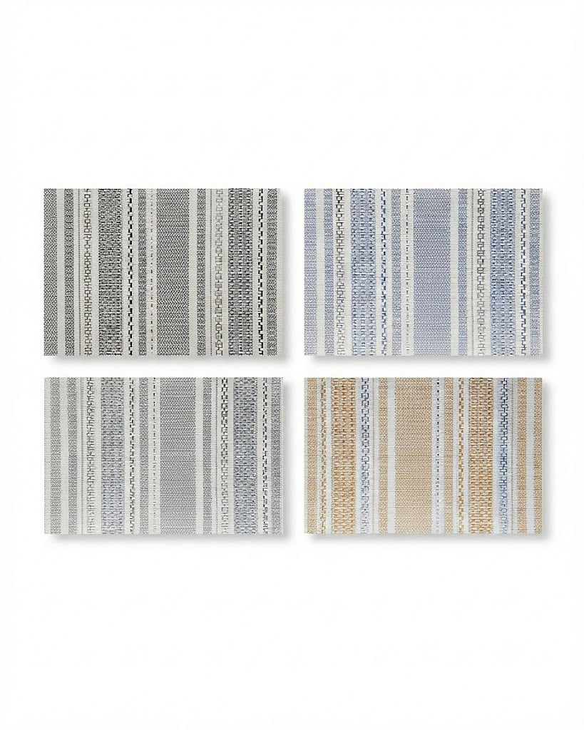 Rapee Fineline Woven Texilene Placemat – Geometric Design – 30 x 45 cm – Grey