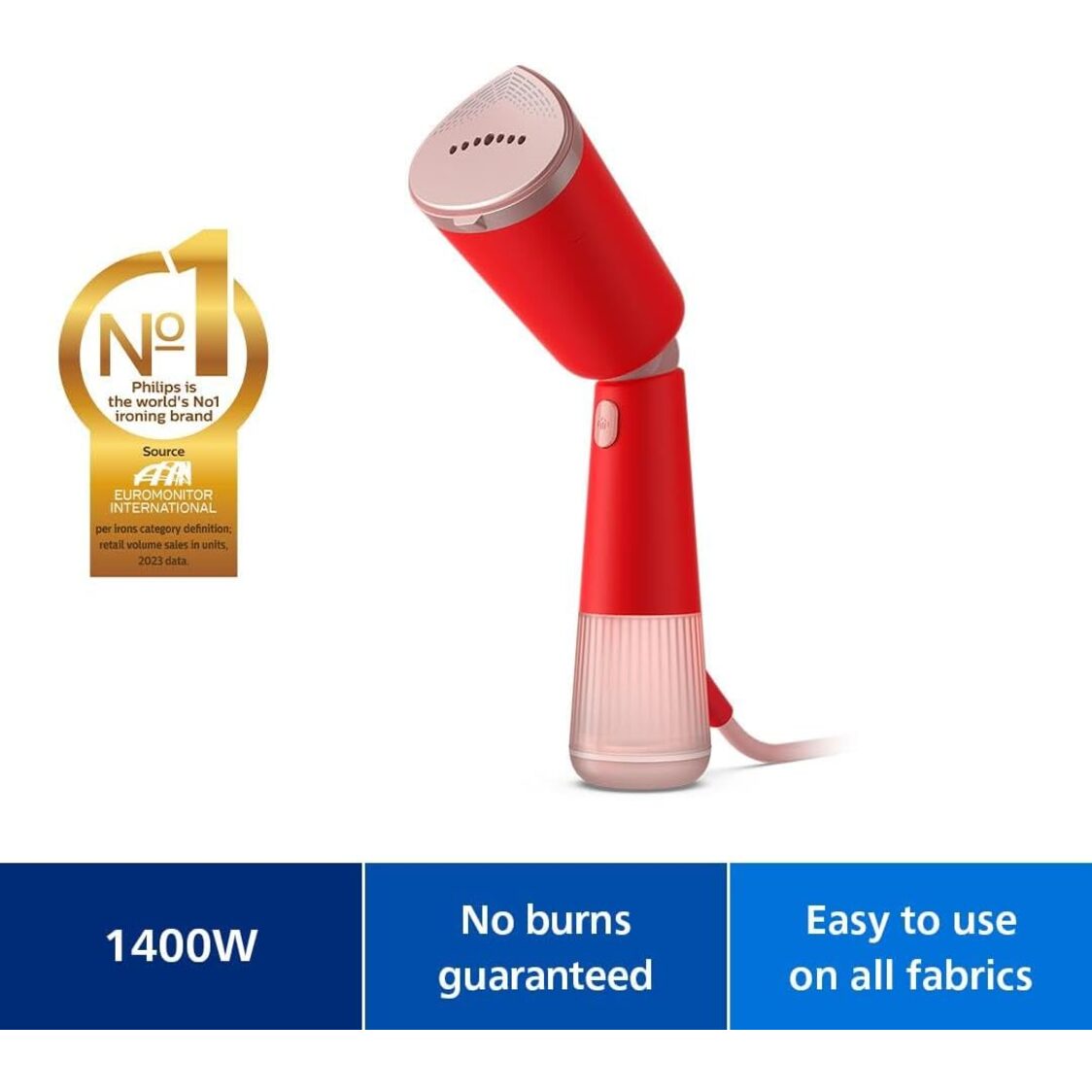 Philips 5000 Series Handheld Steamer - Red (STH5020/40) - Metro Singapore Departmental Store - Celebrating 69 Years in SG