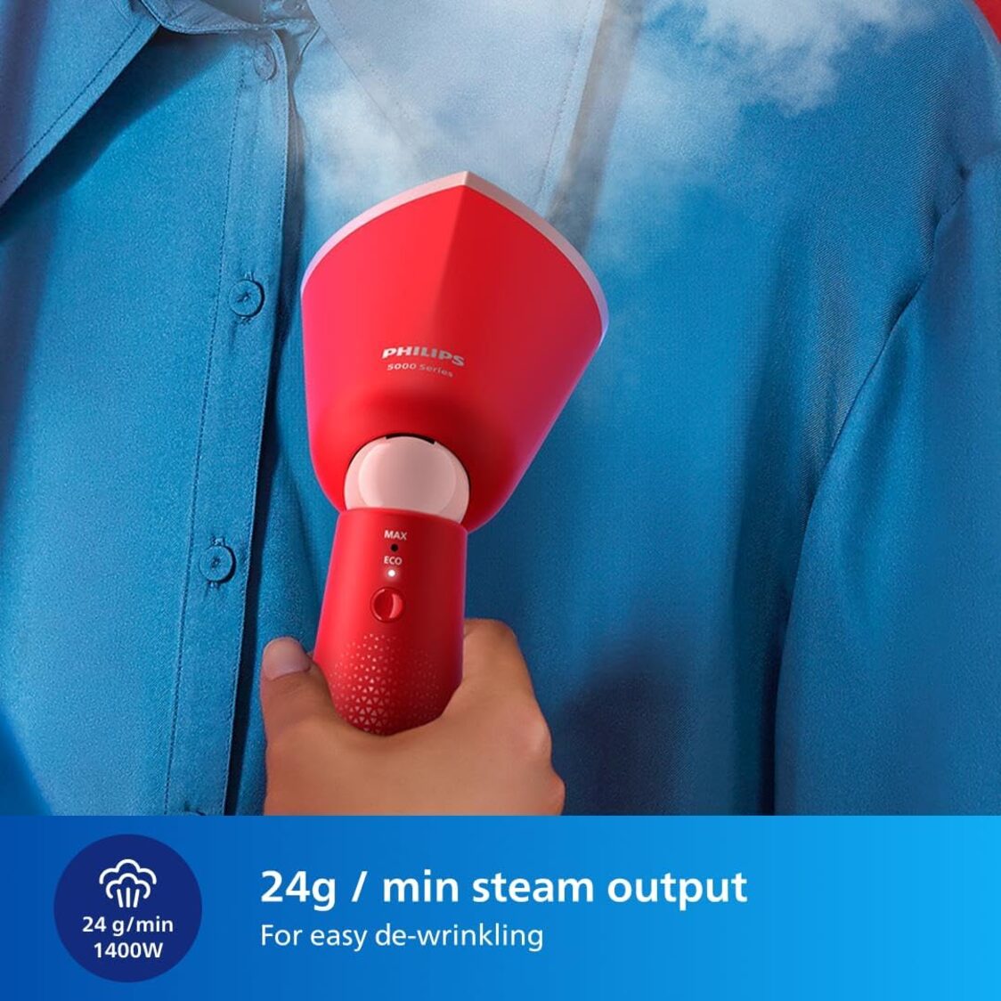 Philips 5000 Series Handheld Steamer - Red (STH5020/40) - Metro Singapore Departmental Store - Celebrating 69 Years in SG