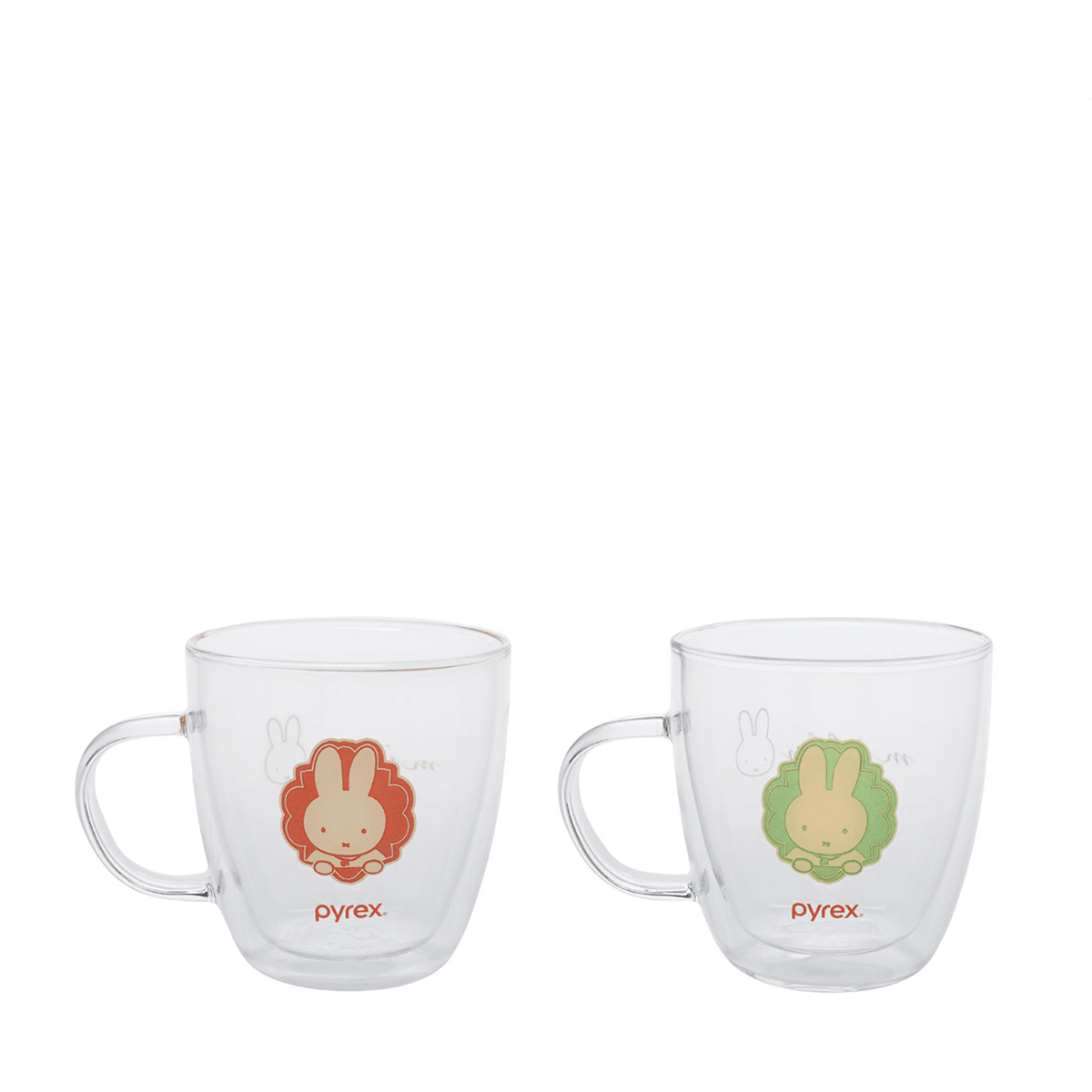 Pyrex 2pc Double Wall Glass Mug 250ml - Miffy Floral - Metro Singapore Departmental Store - Celebrating 69 Years in SG
