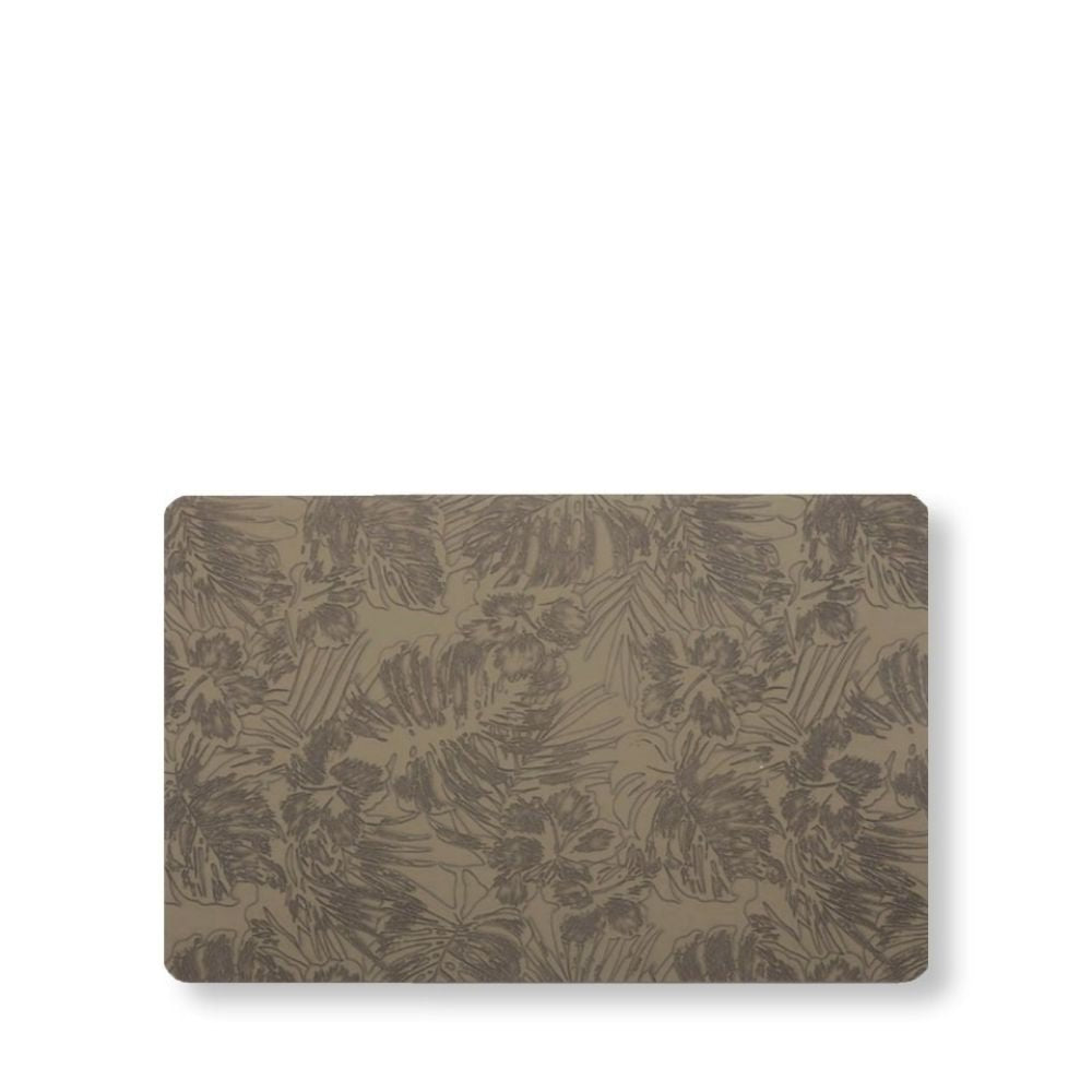 Rapee BARS Embossed PU Placemat – Monstera Leaf Design – 30 x 45 cm – Tan - Metro Singapore Departmental Store - Celebrating 69 Years in SG