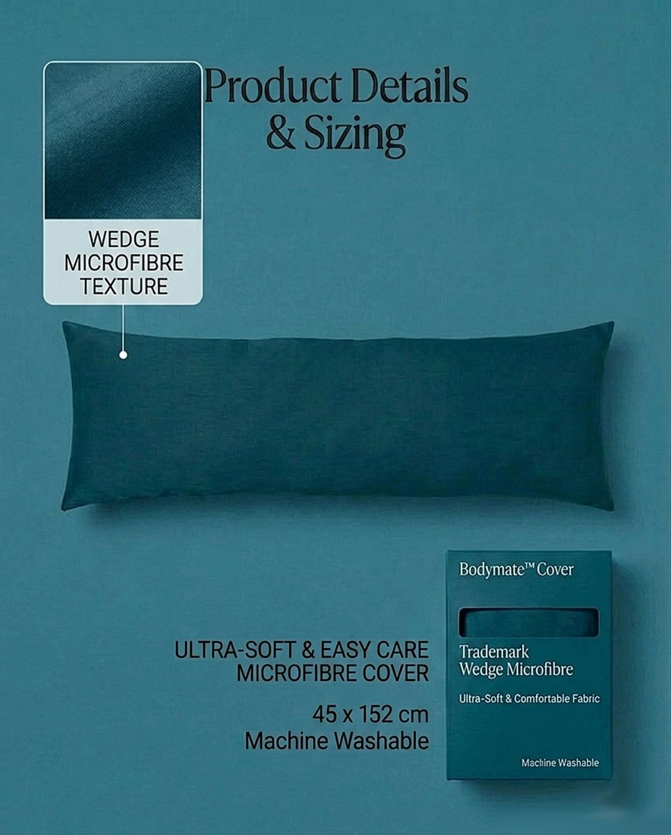 Rapee BodyMate™ Signature Microfibre Body Pillow Cover – 45 x 152 cm – Wedge - Metro Singapore Departmental Store - Celebrating 69 Years in SG