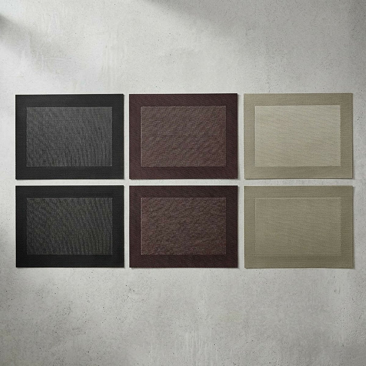 Rapee Border Woven Texilene Placemat – Tone on Tone Border Design – 35 x 47 cm – Black - Metro Singapore Departmental Store - Celebrating 69 Years in SG
