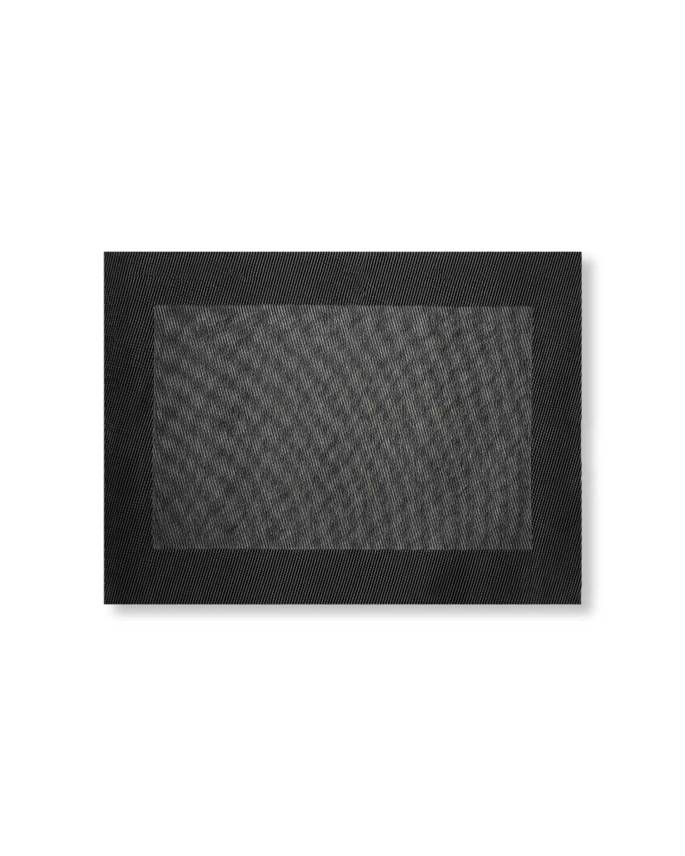 Rapee Border Woven Texilene Placemat – Tone on Tone Border Design – 35 x 47 cm – Black - Metro Singapore Departmental Store - Celebrating 69 Years in SG