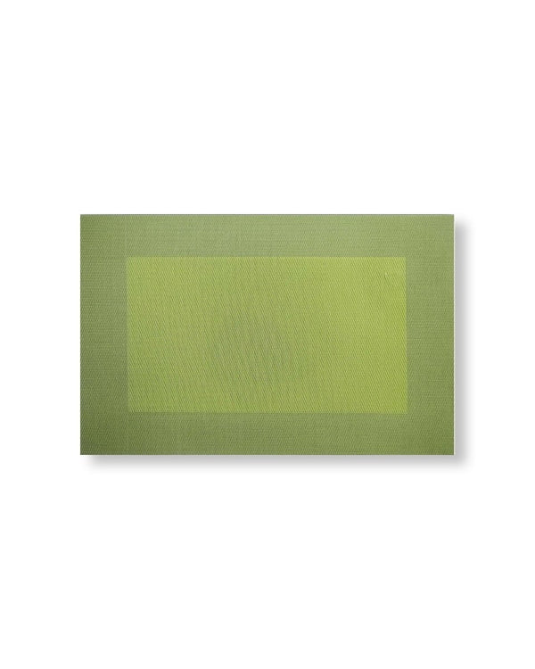 Rapee Border Woven Texilene Placemat – Tone on Tone Border Design – 35 x 47 cm – Lime - Metro Singapore Departmental Store - Celebrating 69 Years in SG