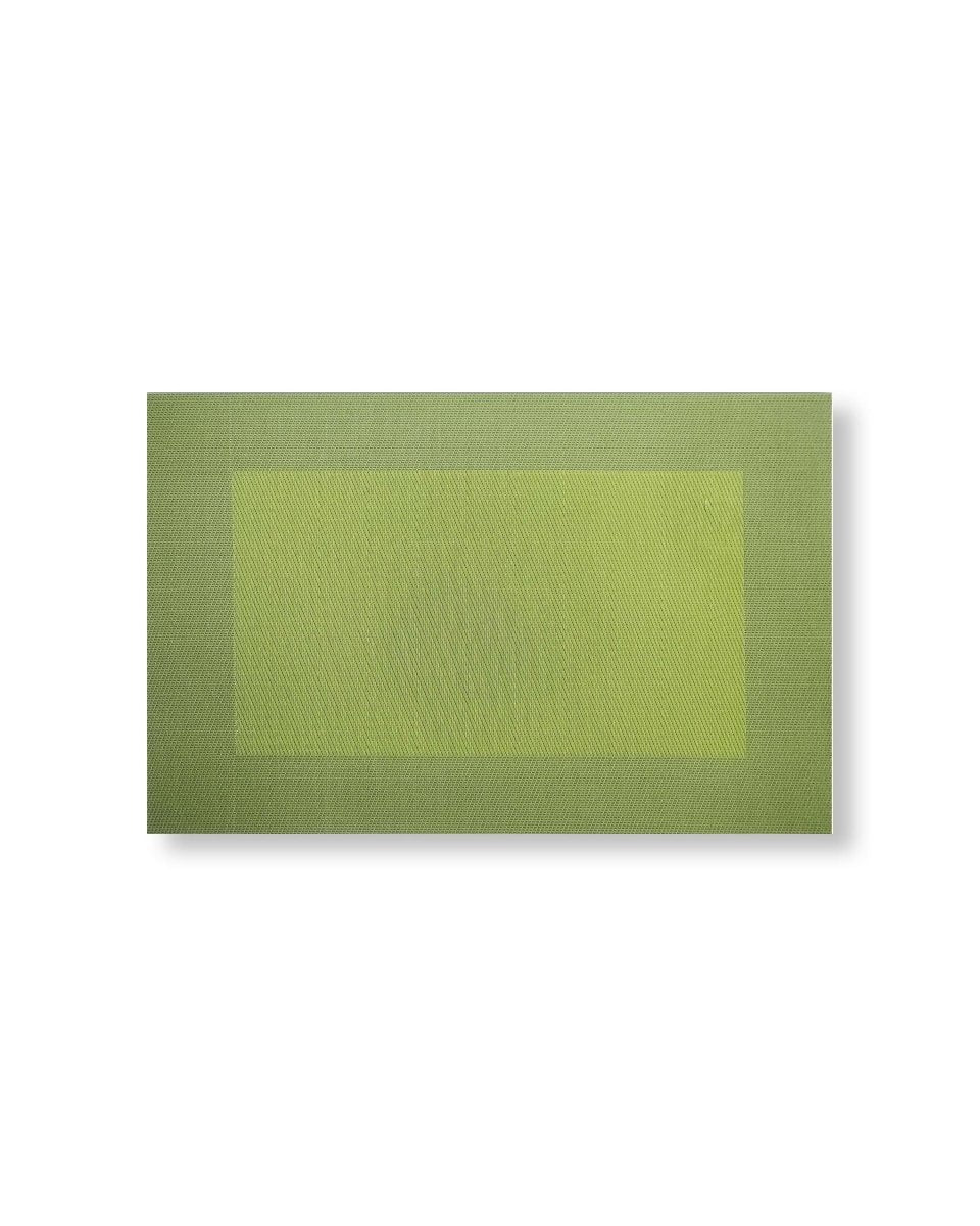 Rapee Border Woven Texilene Placemat – Tone on Tone Border Design – 35 x 47 cm – Lime - Metro Singapore Departmental Store - Celebrating 69 Years in SG