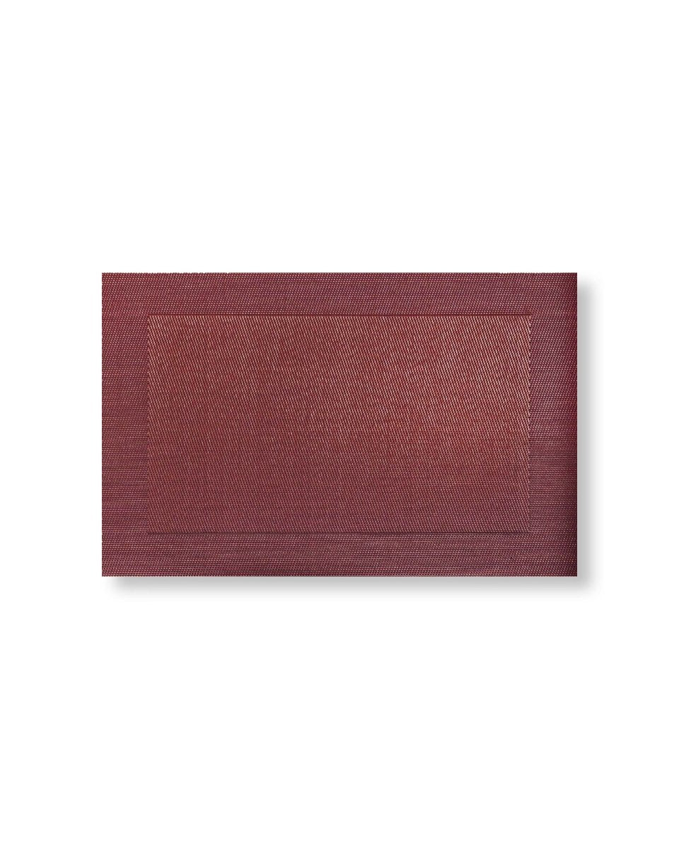 Rapee Border Woven Texilene Placemat – Tone on Tone Border Design – 35 x 47 cm – Red - Metro Singapore Departmental Store - Celebrating 69 Years in SG