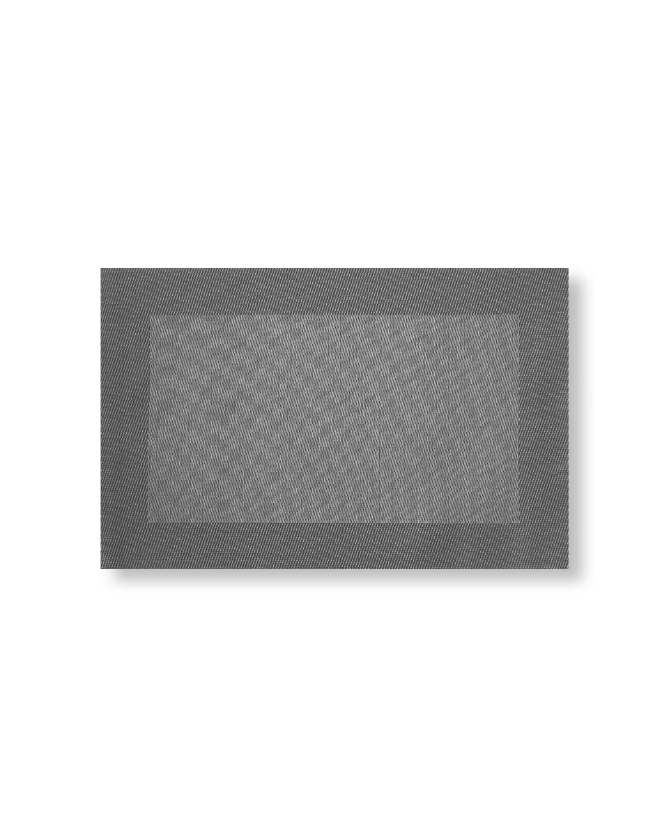 Rapee Border Woven Texilene Placemat – Tone on Tone Border Design – 35 x 47 cm – Silver - Metro Singapore Departmental Store - Celebrating 69 Years in SG