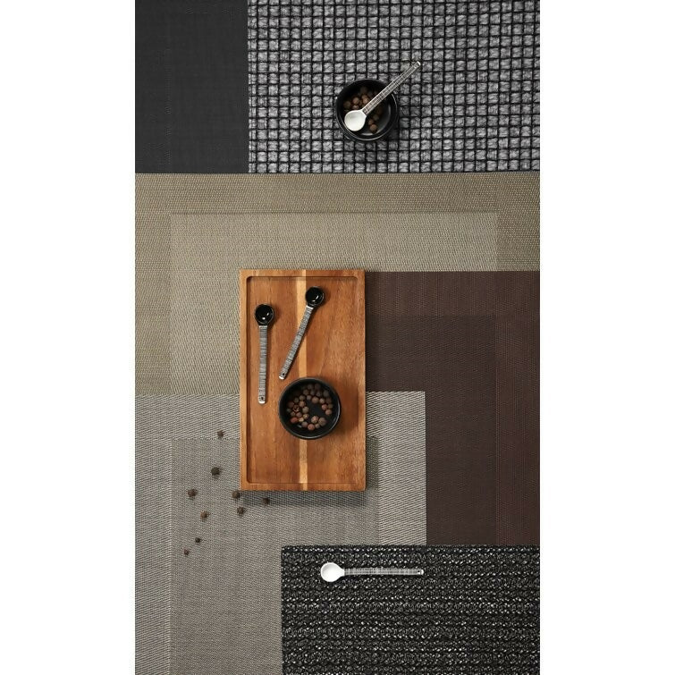 Rapee Border Woven Texilene Placemat – Tone on Tone Border Design – 35 x 47 cm – Silver - Metro Singapore Departmental Store - Celebrating 69 Years in SG
