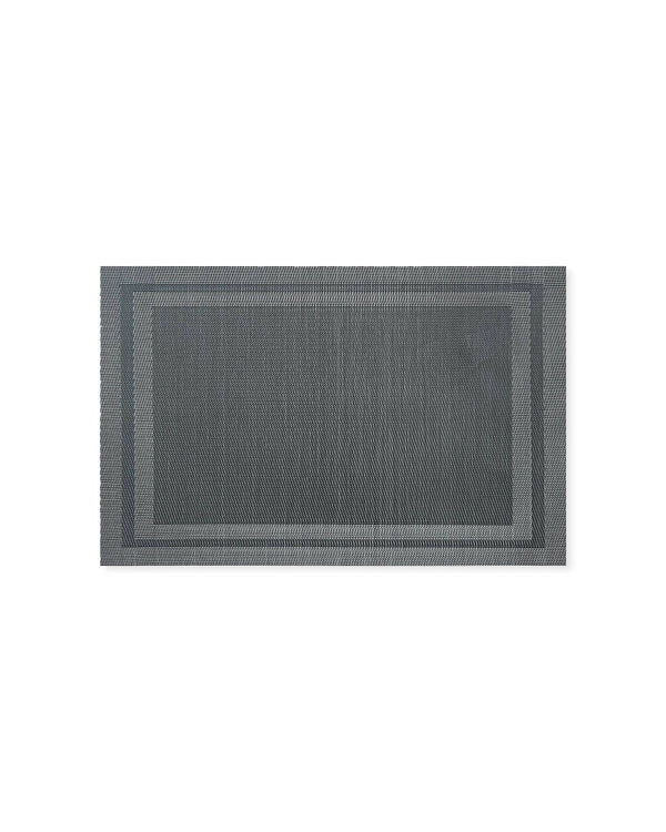 Rapee Cornice Woven Texilene Placemat – Tone on Tone Double Border Design – 30 x 45 cm – Black - Metro Singapore Departmental Store - Celebrating 69 Years in SG