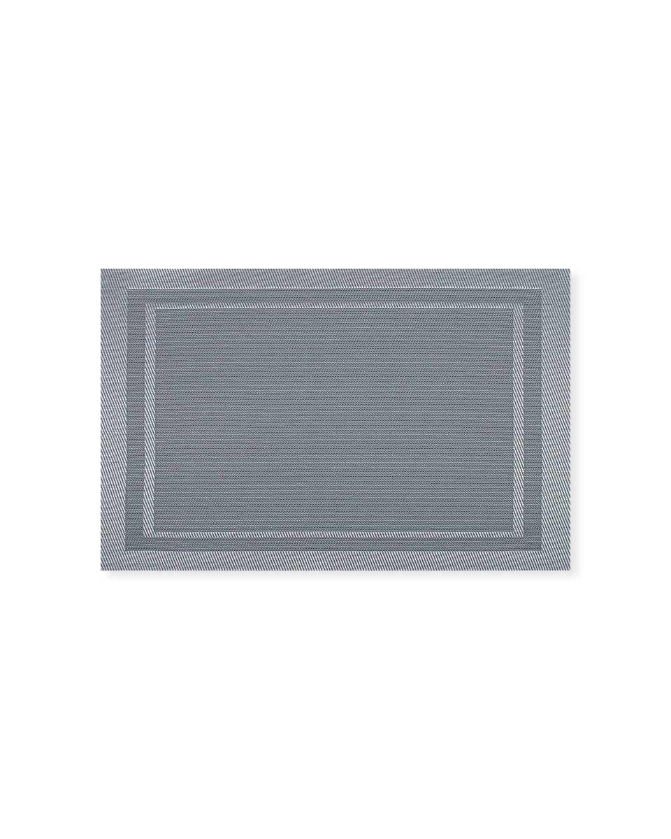 Rapee Cornice Woven Texilene Placemat – Tone on Tone Double Border Design – 30 x 45 cm – Grey - Metro Singapore Departmental Store - Celebrating 69 Years in SG