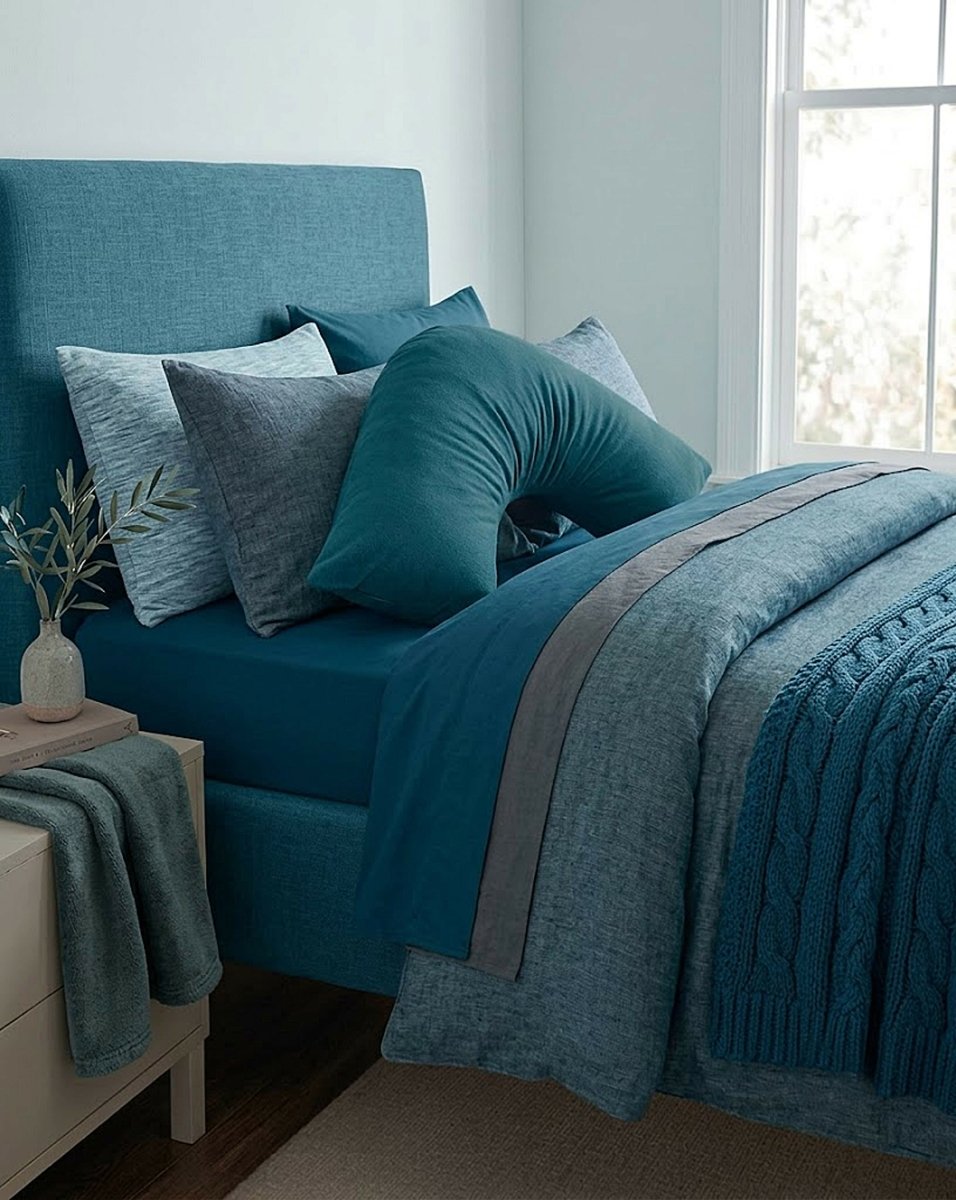 Rapee Cuddle U™ Signature Microfibre Pillow Cover – 75 x 75 cm – Wedge Blue - Metro Singapore Departmental Store - Celebrating 69 Years in SG