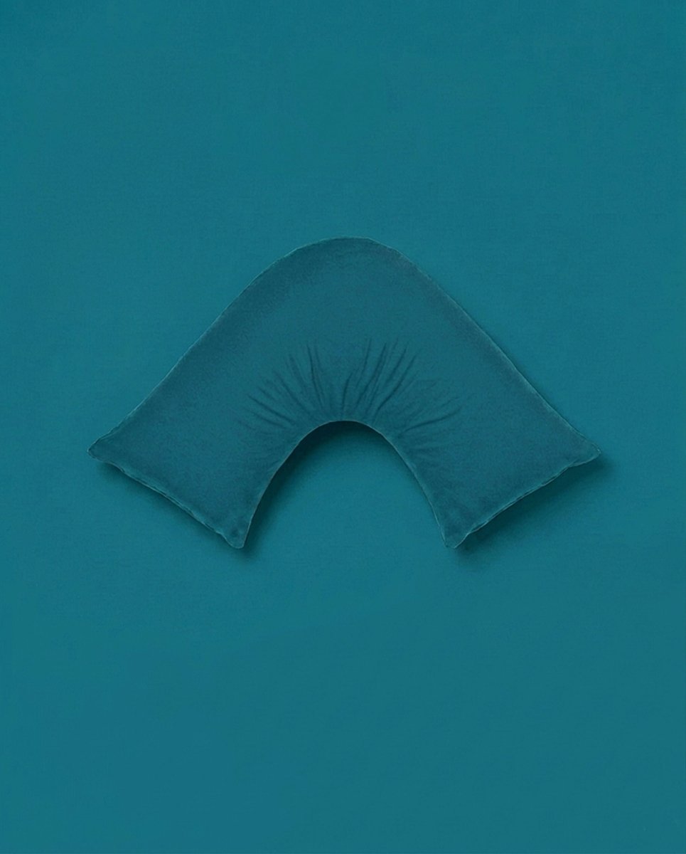 Rapee Cuddle U™ V-Shape Pillow & Microfibre Cover Set – 75 x 75 cm – Wedge Blue - Metro Singapore Departmental Store - Celebrating 69 Years in SG