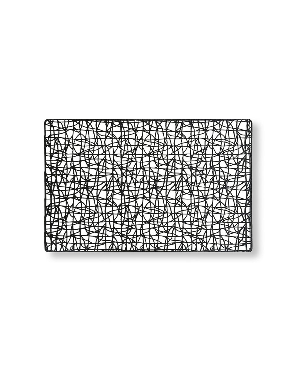 Rapee Fiesta Embossed PU Placemat – Scribble Design – 30 x 45 cm – Black - Metro Singapore Departmental Store - Celebrating 69 Years in SG