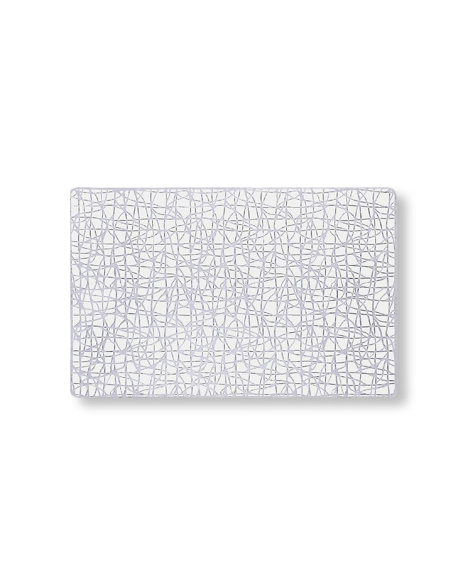 Rapee Fiesta Embossed PU Placemat – Scribble Design – 30 x 45 cm – White - Metro Singapore Departmental Store - Celebrating 69 Years in SG