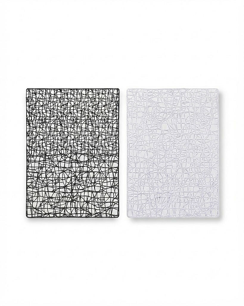 Rapee Fiesta Embossed PU Placemat – Scribble Design – 30 x 45 cm – White - Metro Singapore Departmental Store - Celebrating 69 Years in SG