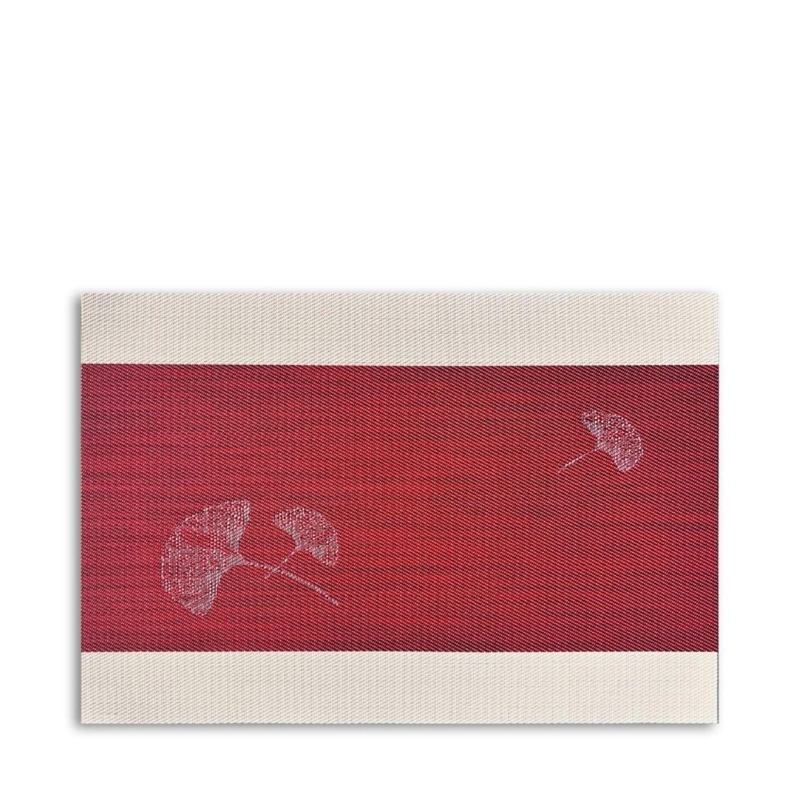 Rapee Fluer Placemat | Gingko Leaf Texilene - 30 x 45 cm, Red - Metro Singapore Departmental Store - Celebrating 69 Years in SG