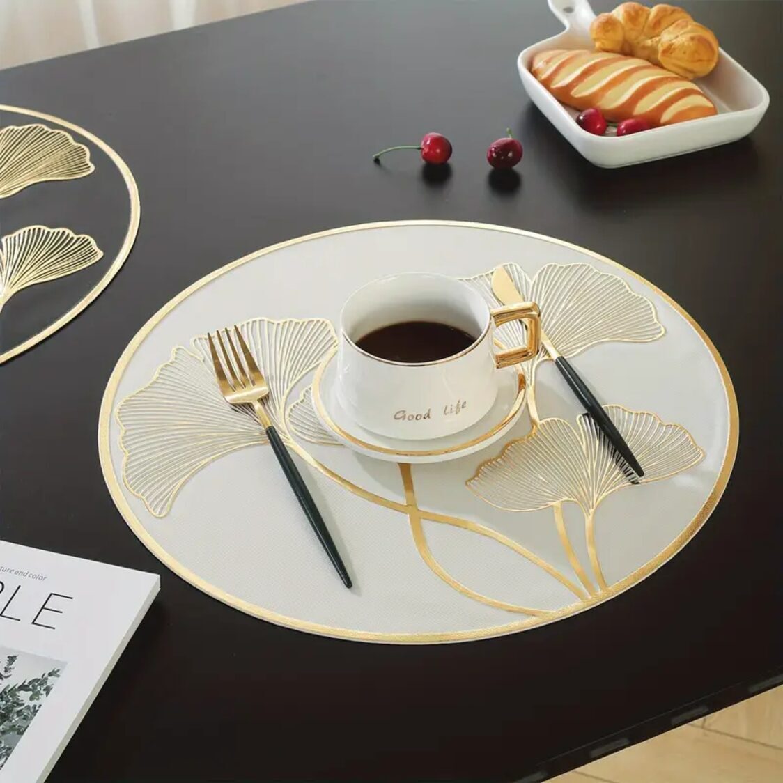 Rapee Ginko Placemat - Gold - Metro Singapore Departmental Store - Celebrating 69 Years in SG