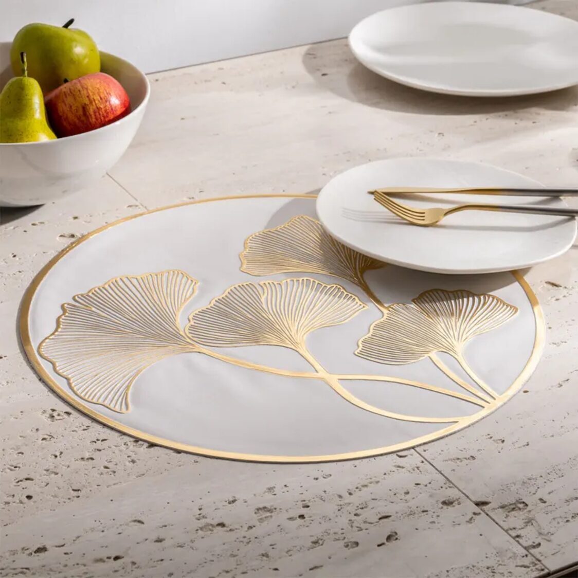 Rapee Ginko Placemat - Gold - Metro Singapore Departmental Store - Celebrating 69 Years in SG
