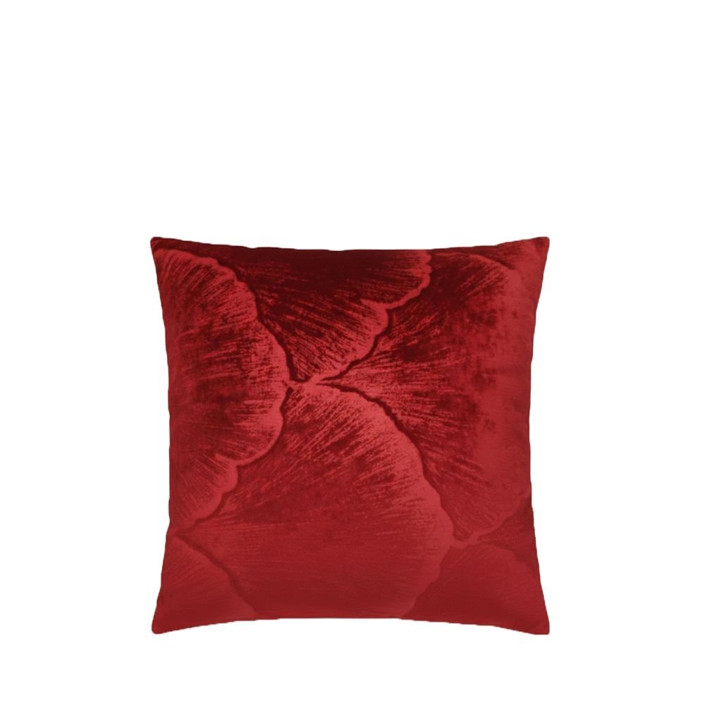Rapee Ginko Pressed Velvet Cushion Cover – 45 x 45 cm – Red - Metro Singapore Departmental Store - Celebrating 69 Years in SG