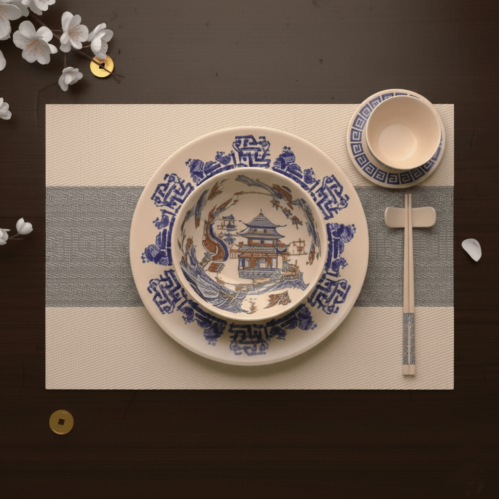 Rapee Greek Placemat | Greek Key Texilene - 30 x 45 cm, Gold - Metro Singapore Departmental Store - Celebrating 69 Years in SG