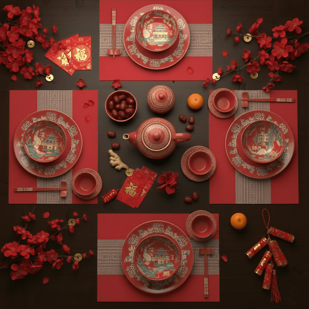 Rapee Greek Placemat | Greek Key Texilene - 30 x 45 cm, Red - Metro Singapore Departmental Store - Celebrating 69 Years in SG