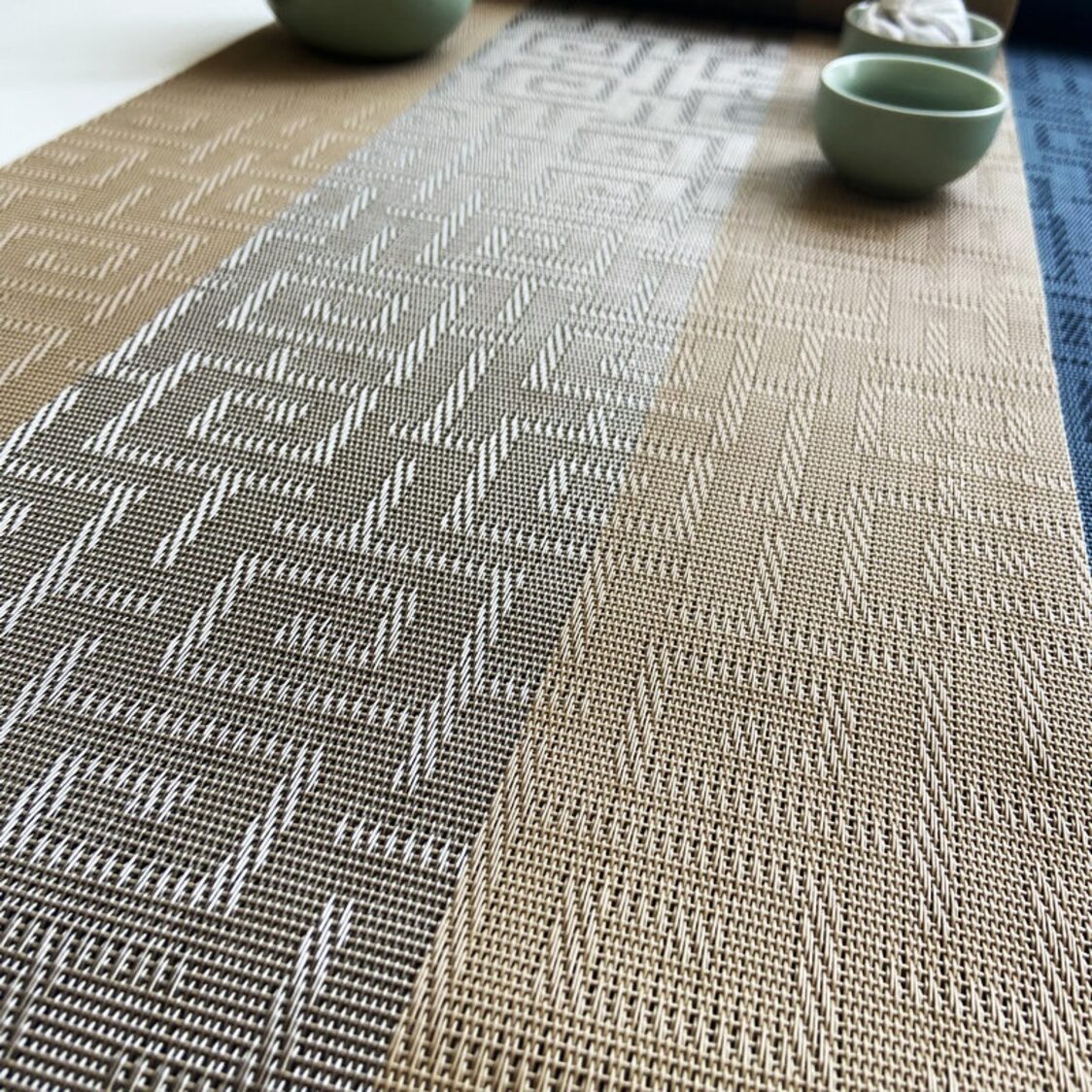 Rapee Greek Table Runner | Greek Key Texilene - 30 x 180 cm, Gold - Metro Singapore Departmental Store - Celebrating 69 Years in SG
