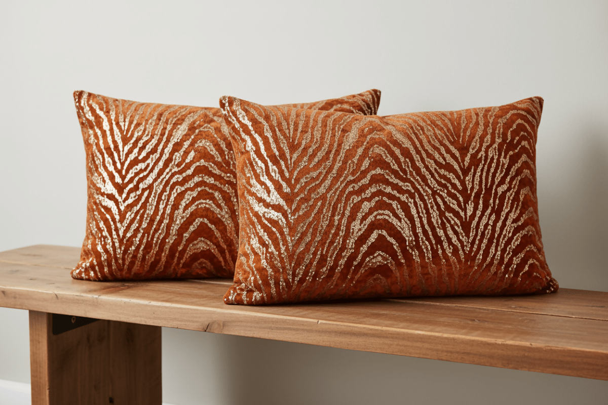 Rapee Lindie Cushion Cover | Double - sided Velvet Foil - 30 x 50 cm - Metro Singapore Departmental Store - Celebrating 69 Years in SG
