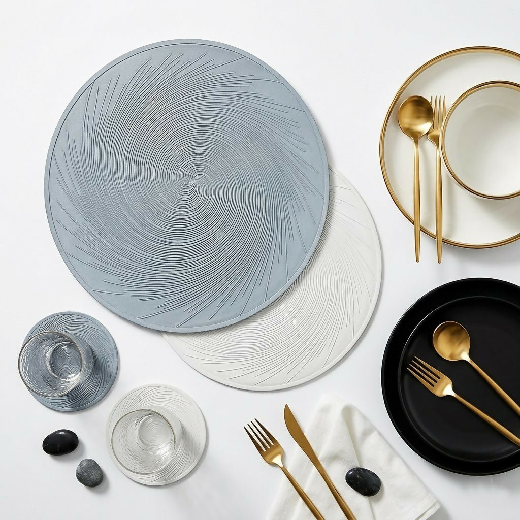 Rapee Marble Placemat | Embossed Swirl - 38 x 38 cm - Metro Singapore Departmental Store - Celebrating 69 Years in SG