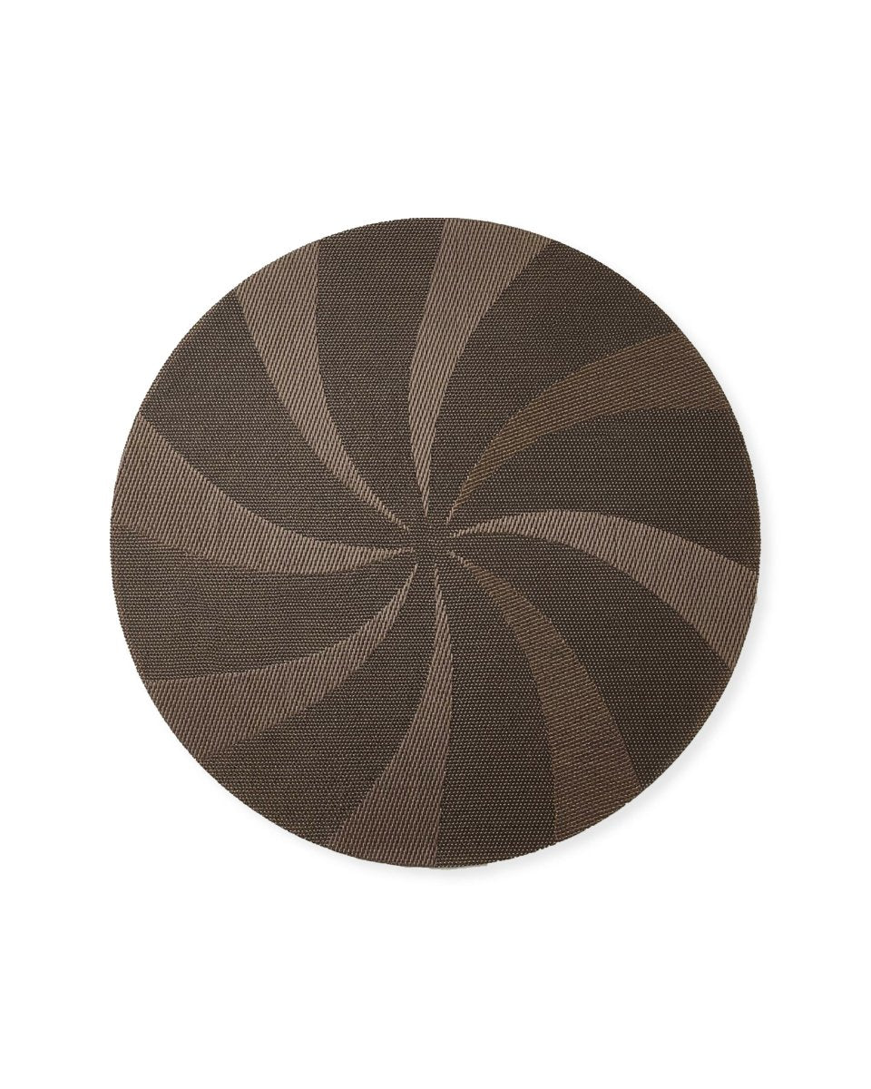 Rapee Marche Woven Texilene Placemat – Swirl Design – 38 cm Round – Brown - Metro Singapore Departmental Store - Celebrating 69 Years in SG