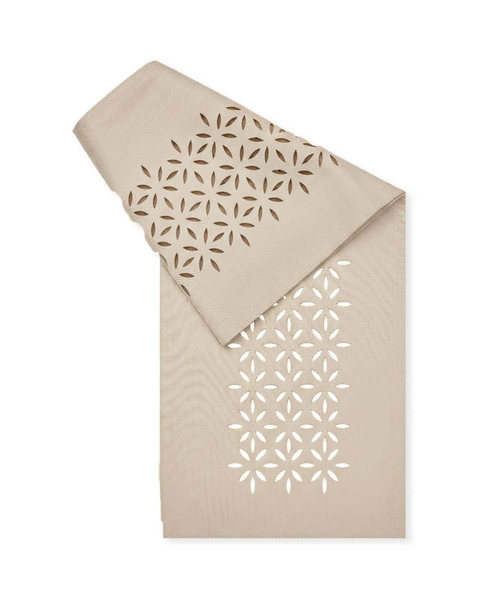 Rapee Morocco Petal Lasercut Placemat – Cationic Fabric – 33 x 45 cm – Stone - Metro Singapore Departmental Store - Celebrating 69 Years in SG