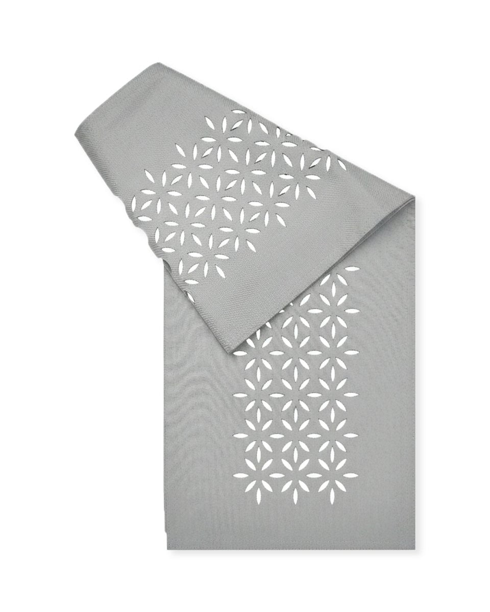 Rapee Morocco Petal Lasercut Table Runner – Cationic Fabric – 33 x 150 cm – Grey - Metro Singapore Departmental Store - Celebrating 69 Years in SG