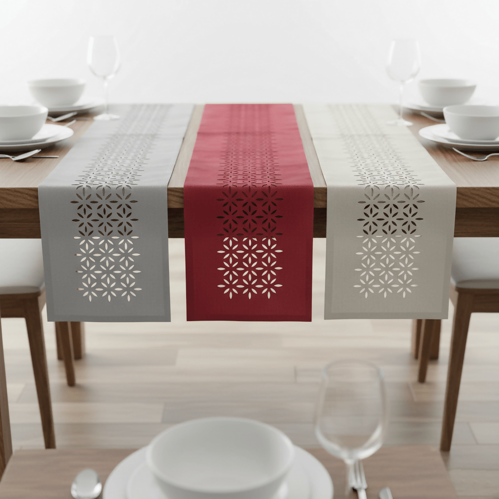 Rapee Morocco Table Runner | Laser - cut Cationic Fabric - 33 x 150 cm - Metro Singapore Departmental Store - Celebrating 69 Years in SG