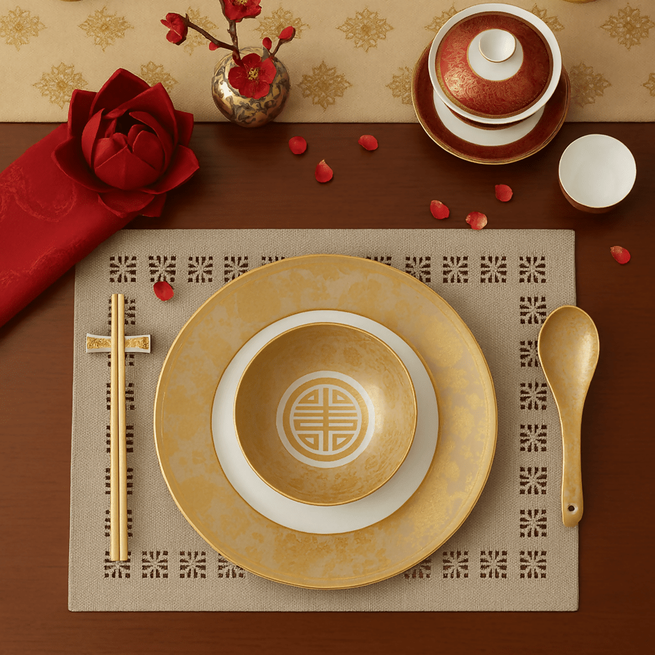 Rapee Mulan Placemat | Laser - cut Cationic Fabric - 33 x 45 cm - Metro Singapore Departmental Store - Celebrating 69 Years in SG