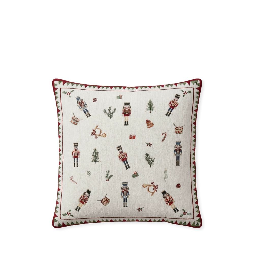 Rapee Nutcracker Woven on Chenille Cushion Cover – 45 x 45 cm – Natural - Metro Singapore Departmental Store - Celebrating 69 Years in SG