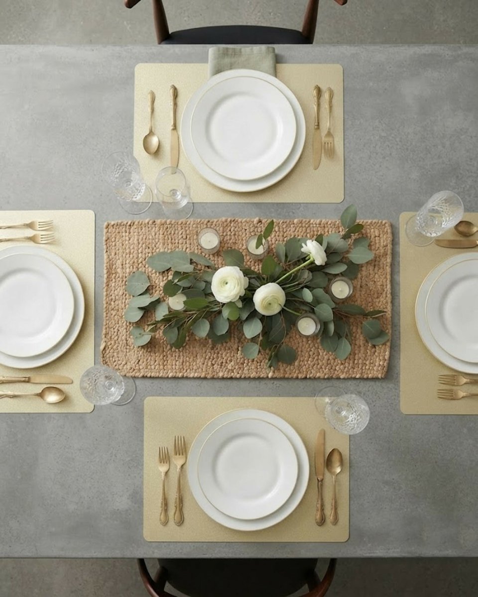 Rapee Pave Reversible PU Placemat – Slight Shimmer – 33 x 45 cm – Yellow/Cream - Metro Singapore Departmental Store - Celebrating 69 Years in SG