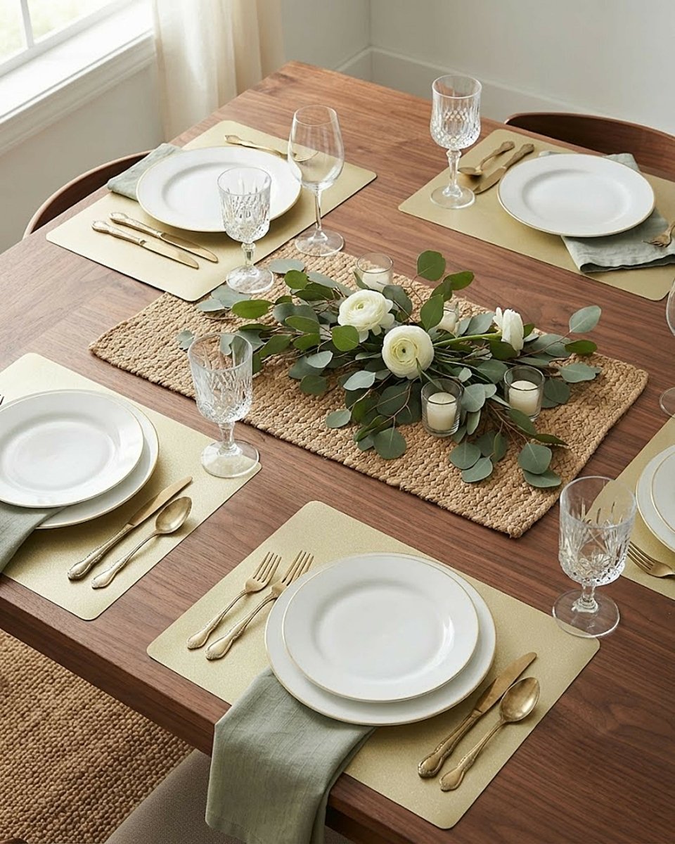 Rapee Pave Reversible PU Placemat – Slight Shimmer – 33 x 45 cm – Yellow/Cream - Metro Singapore Departmental Store - Celebrating 69 Years in SG