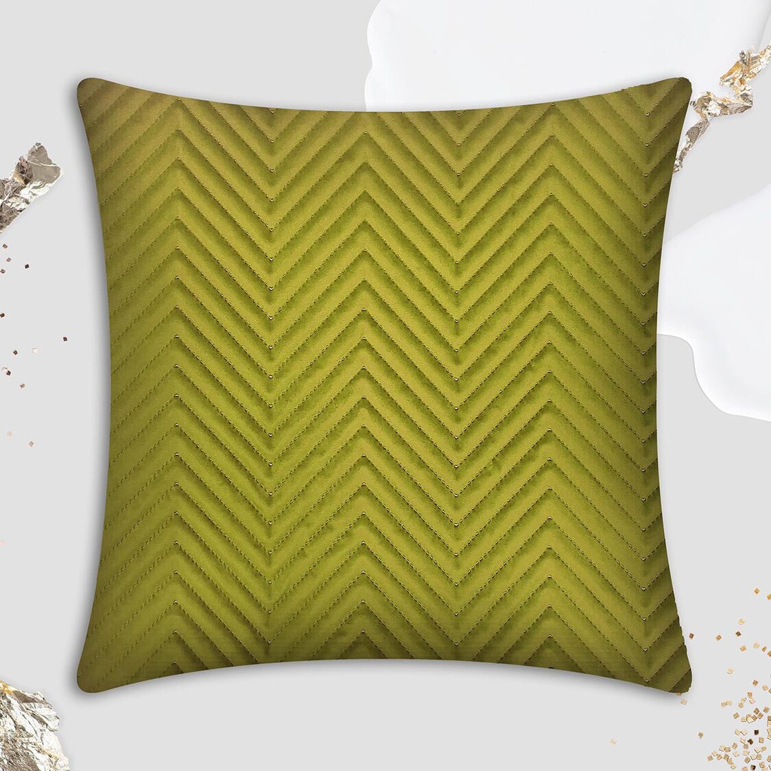 Rapee Pinsonic Cushion Cover | Quilted Velvet - 45 x 45 cm - Metro Singapore Departmental Store - Celebrating 69 Years in SG
