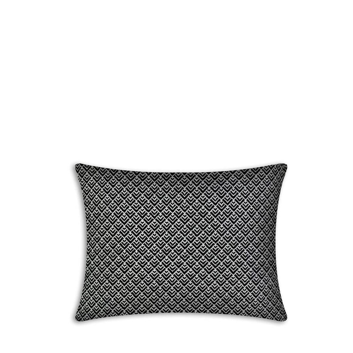 Rapee Pixel Oblong Cover | Double - sided Jacquard - 33 x 45 cm, Black - Metro Singapore Departmental Store - Celebrating 69 Years in SG
