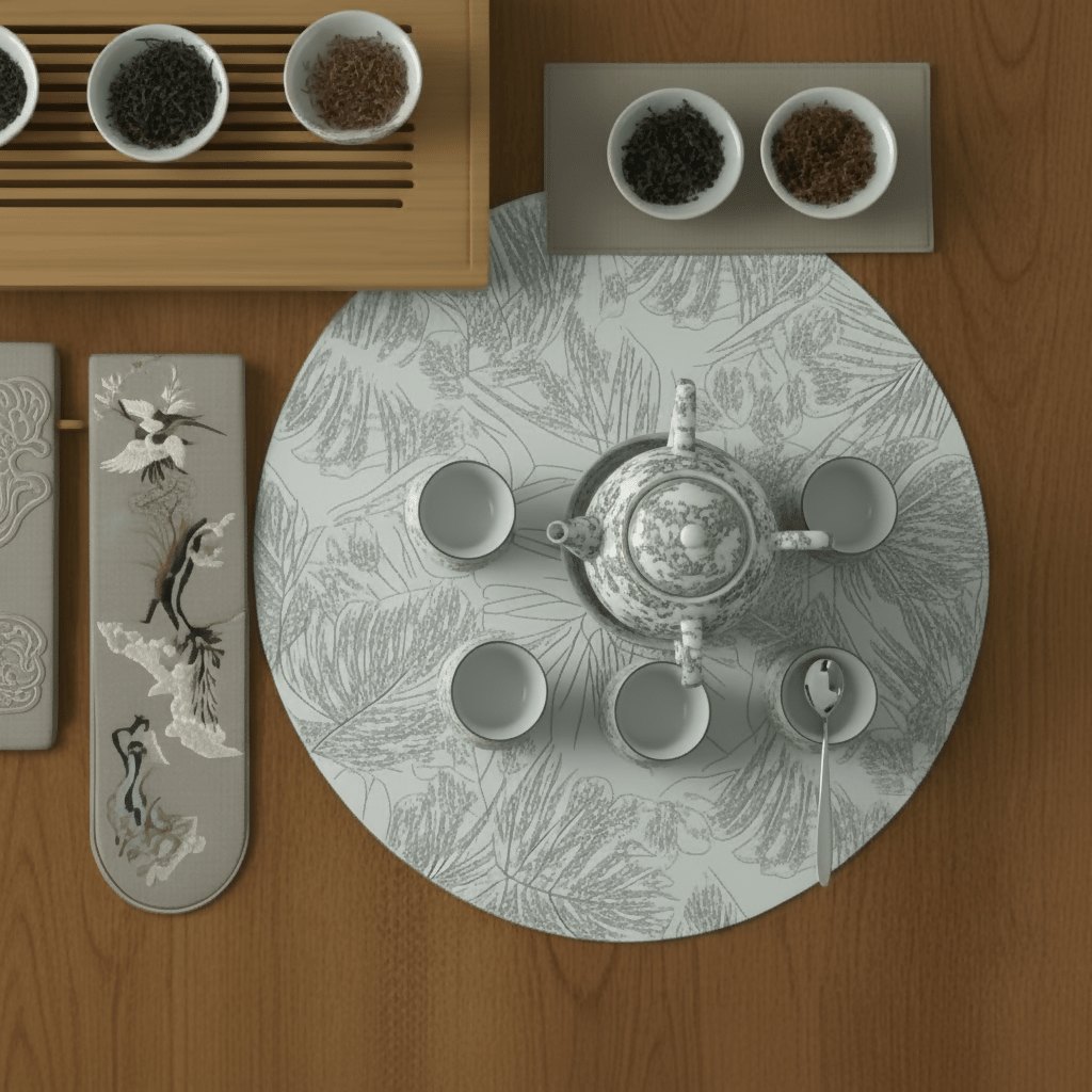 Rapee Rebar Placemat | Embossed Monstera PU - 38 x 38 cm - Metro Singapore Departmental Store - Celebrating 69 Years in SG