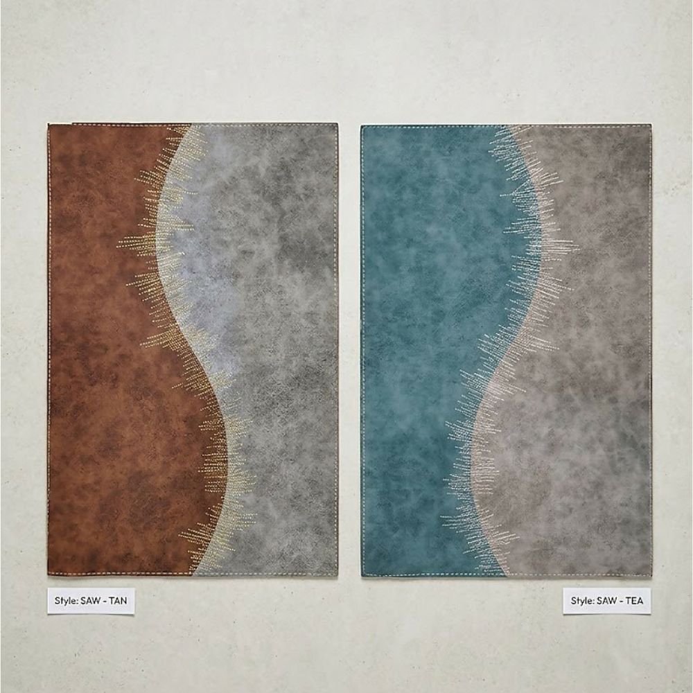 Rapee Saw PU Rectangular Placemat – Textured Design – 30 x 45 cm – Sky - Metro Singapore Departmental Store - Celebrating 69 Years in SG