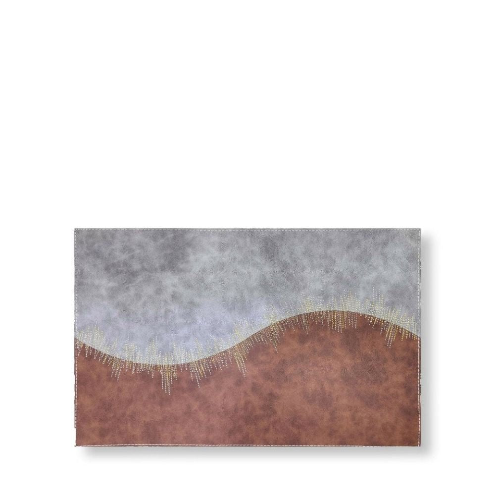 Rapee Saw PU Rectangular Placemat – Textured Design – 30 x 45 cm – Tan - Metro Singapore Departmental Store - Celebrating 69 Years in SG