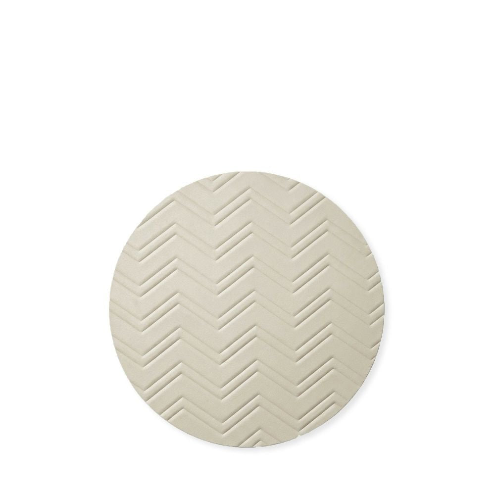 Rapee Soho PU Round Placemat – Textured Chevron Design – 38 x 38 cm – Beige - Metro Singapore Departmental Store - Celebrating 69 Years in SG