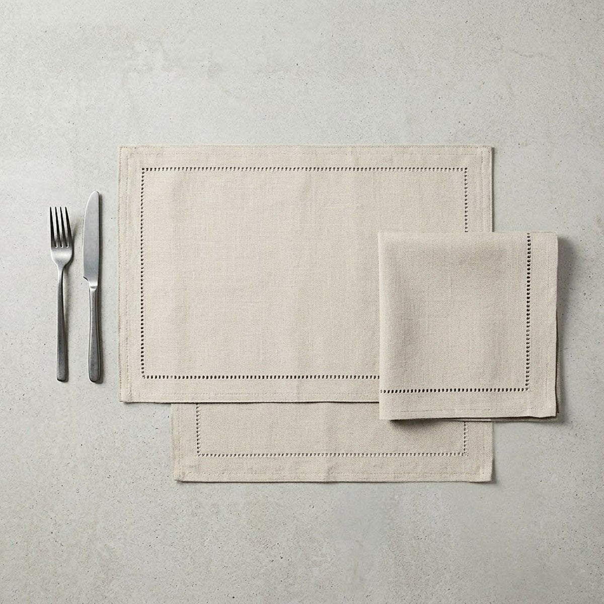 Rapee Sonia Lasercut Placemat – Cationic Fabric – 33 x 45 cm – Stone - Metro Singapore Departmental Store - Celebrating 69 Years in SG