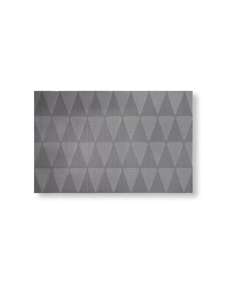 Rapee Tri Woven Texilene Placemat – Tonal Pyramid Design – 30 x 45 cm – Grey - Metro Singapore Departmental Store - Celebrating 69 Years in SG