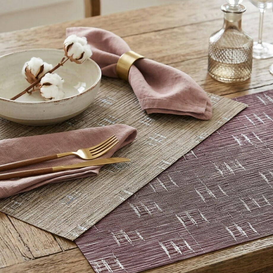 Rapee Viking Placemat | Woven Vinyl Texilene - 33 x 45 cm, Brown - Metro Singapore Departmental Store - Celebrating 69 Years in SG