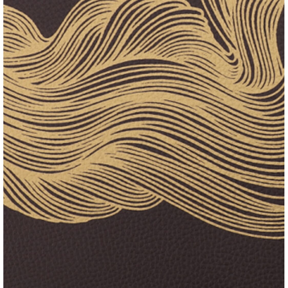 Rapee Wave Placemat | Gold Print PU - 30 x 45 cm, Brown - Metro Singapore Departmental Store - Celebrating 69 Years in SG