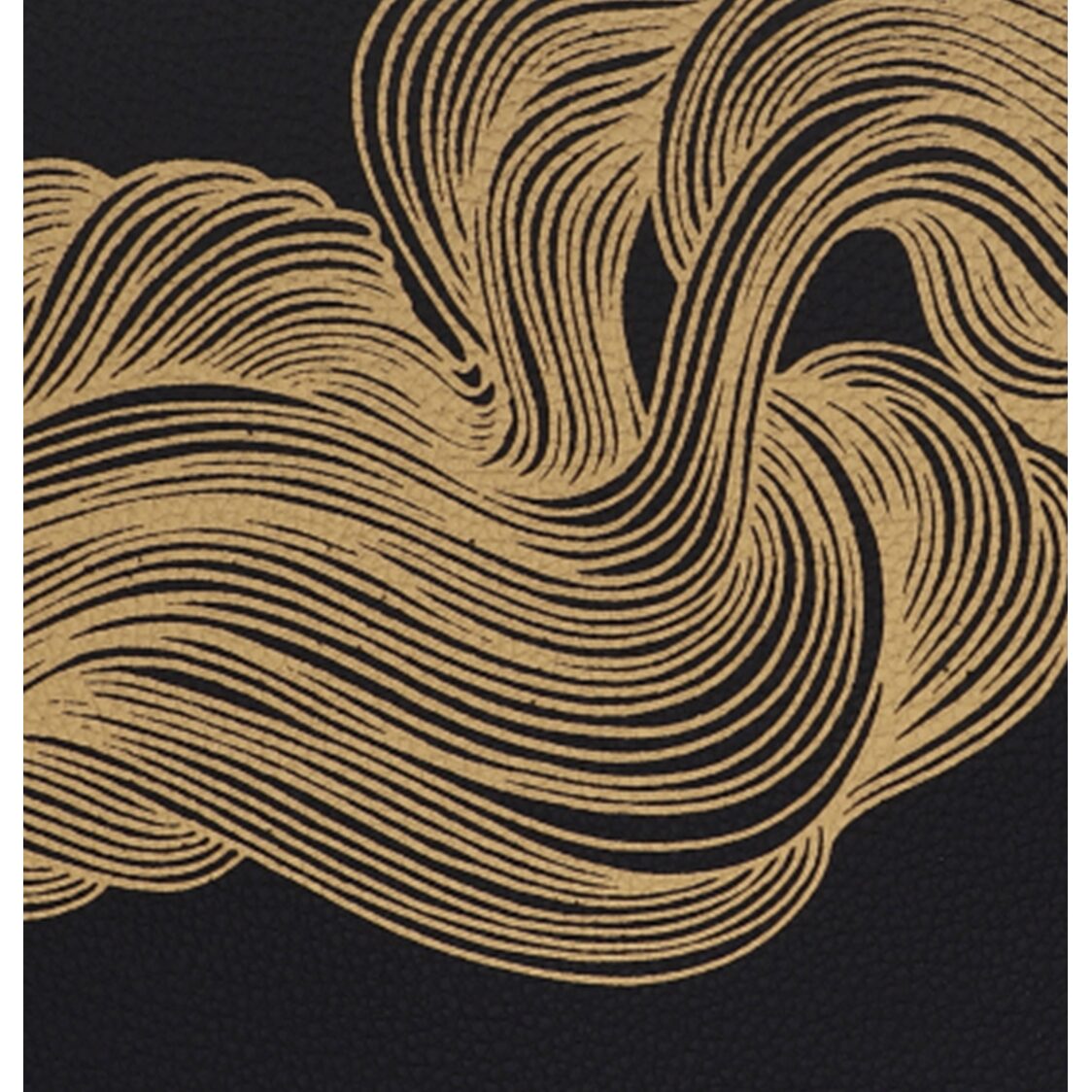 Rapee Wave Placemat | Gold Print PU - 30 x 45 cm, Brown - Metro Singapore Departmental Store - Celebrating 69 Years in SG